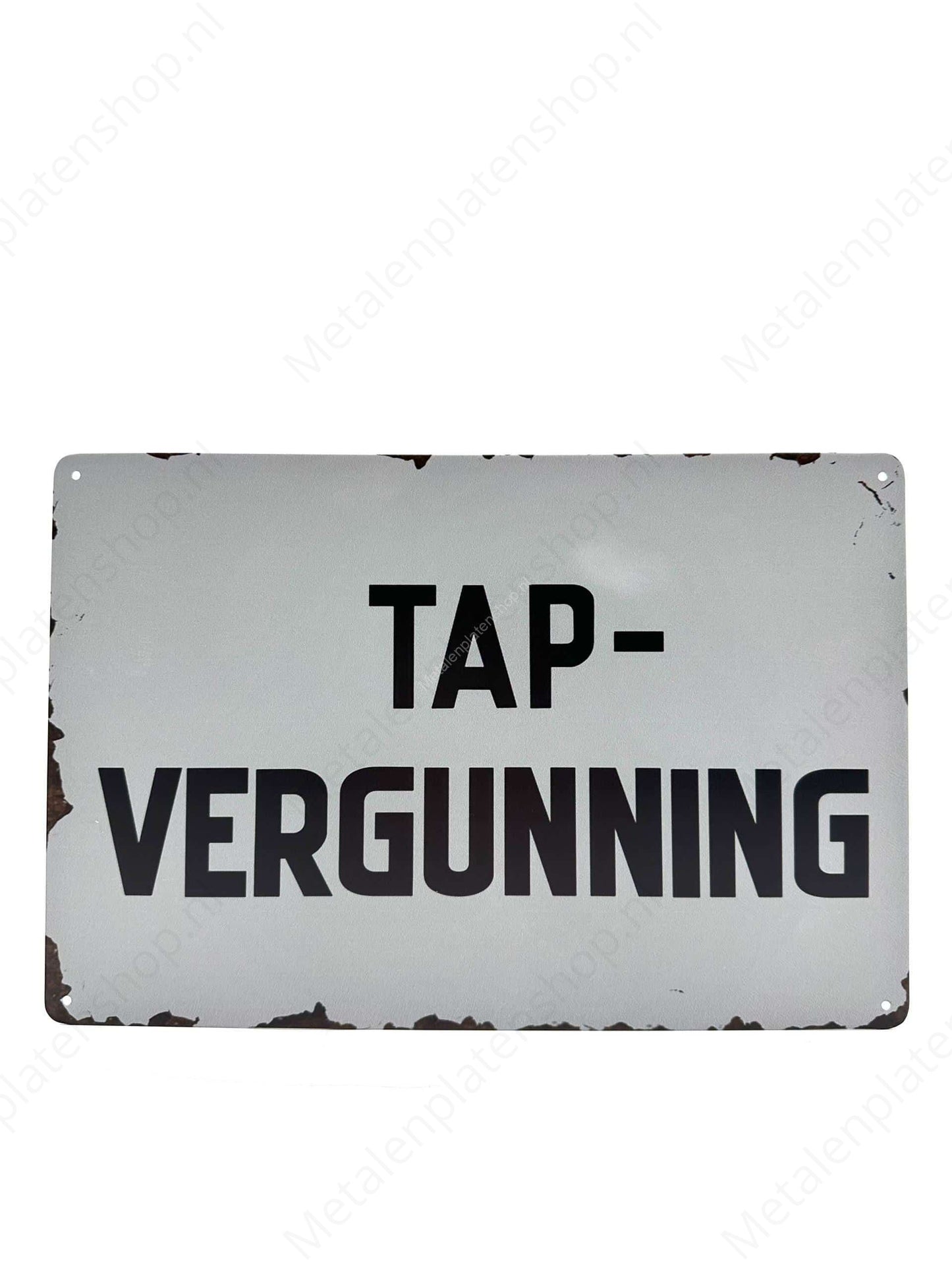 TAP-Vergunning - Metalen Wandbord