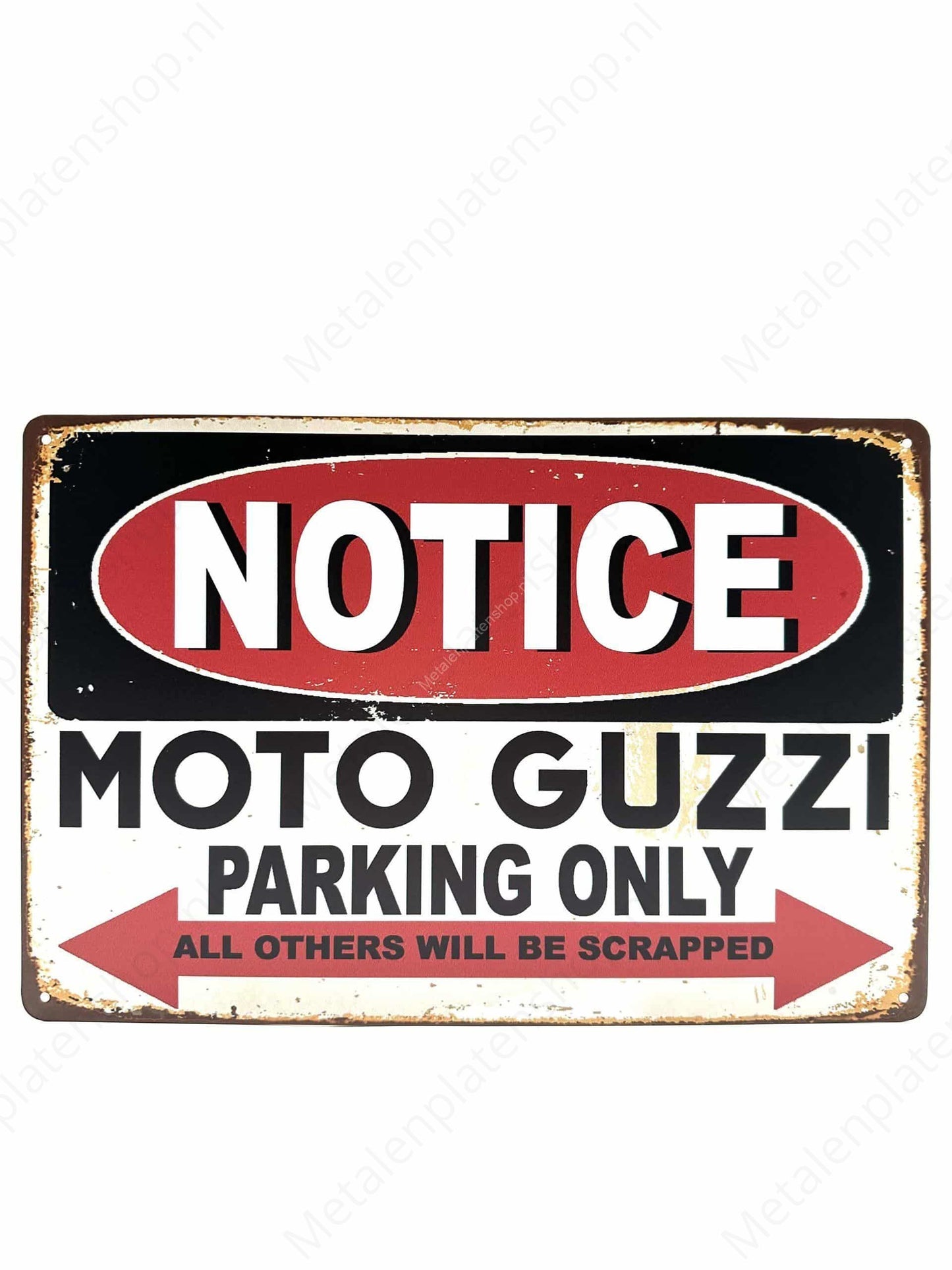 Notice MOTO GUZZI - Metal Wall Sign
