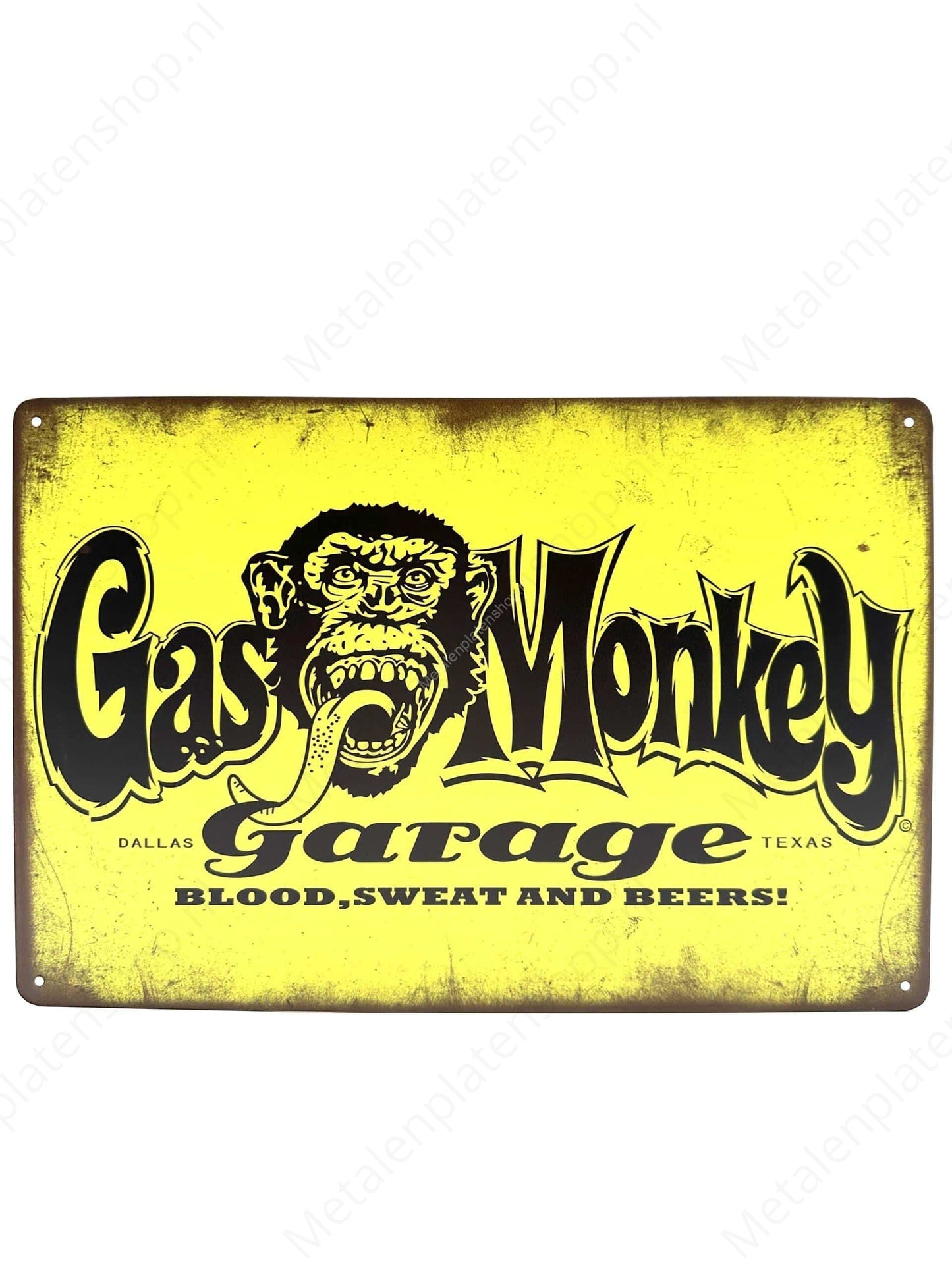 Gas Monkey - Metalen Wandbord