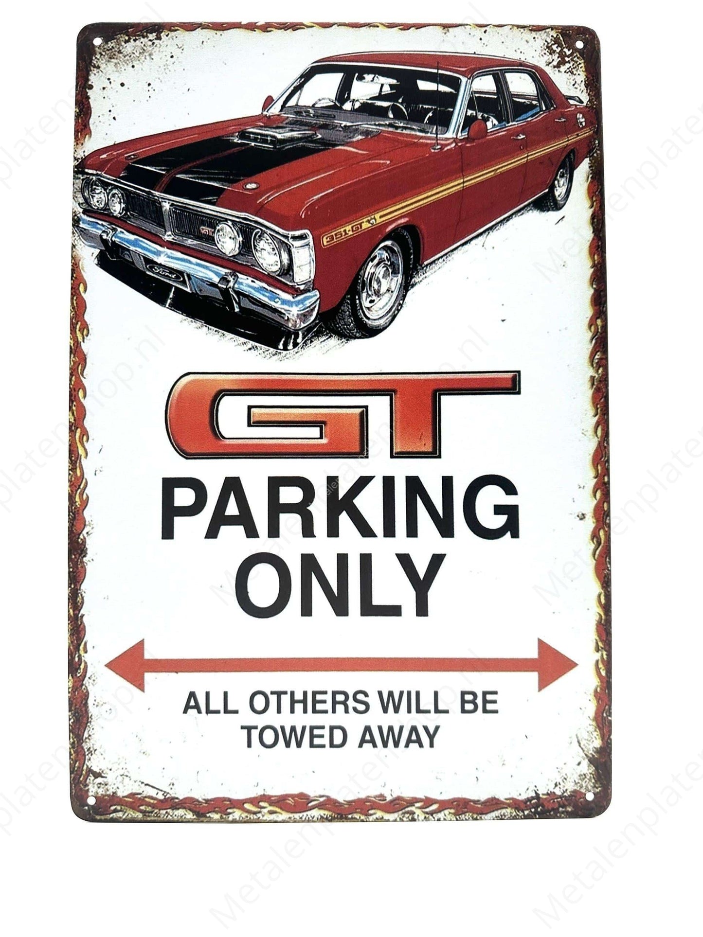 GT Parking Only - Metal Wall Sign