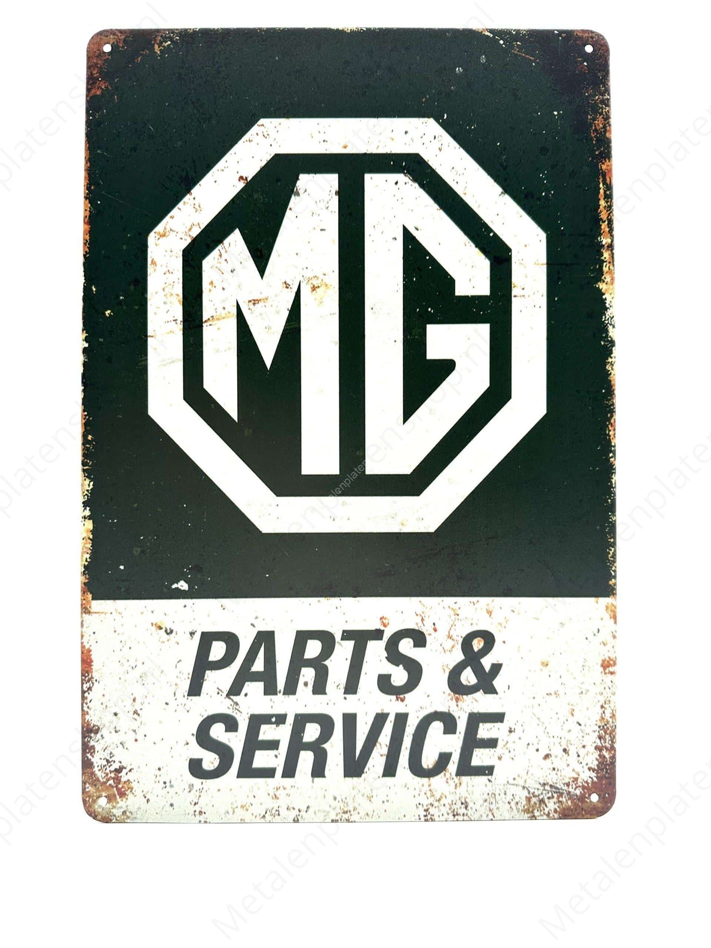 MG Parts & Service - Metal Wall Sign