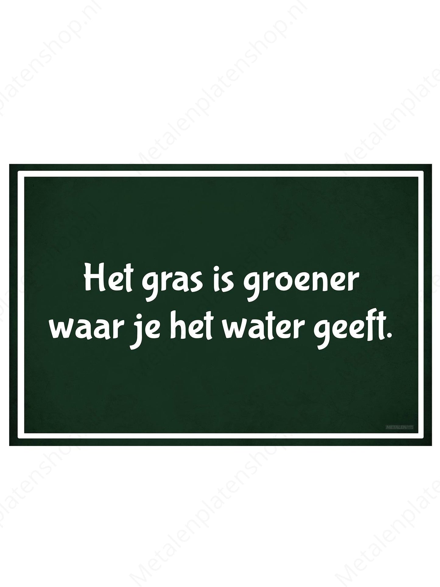 The grass is greener where you water it.