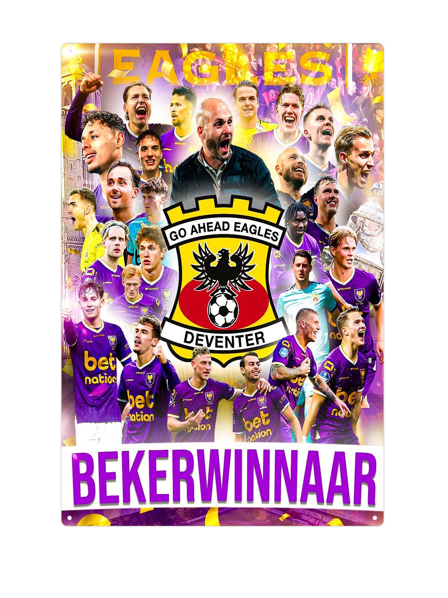 Go Ahead Eagles - Winner KNVB Cup 2025 - Metal Wall Sign