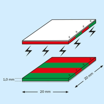 Magneet met plakstrip 5x5cm