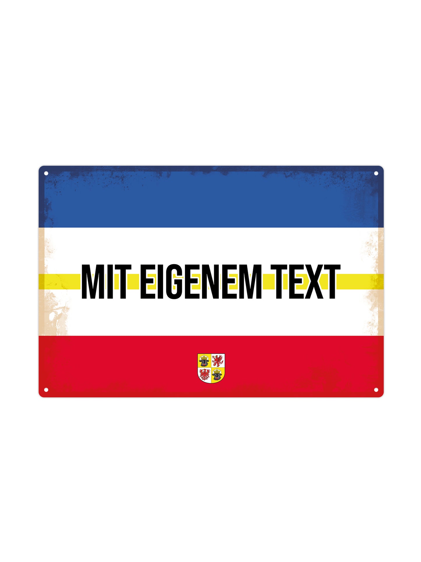 Mecklenburg-Vorpommern - With eigenem Text - Metal Wall Sign