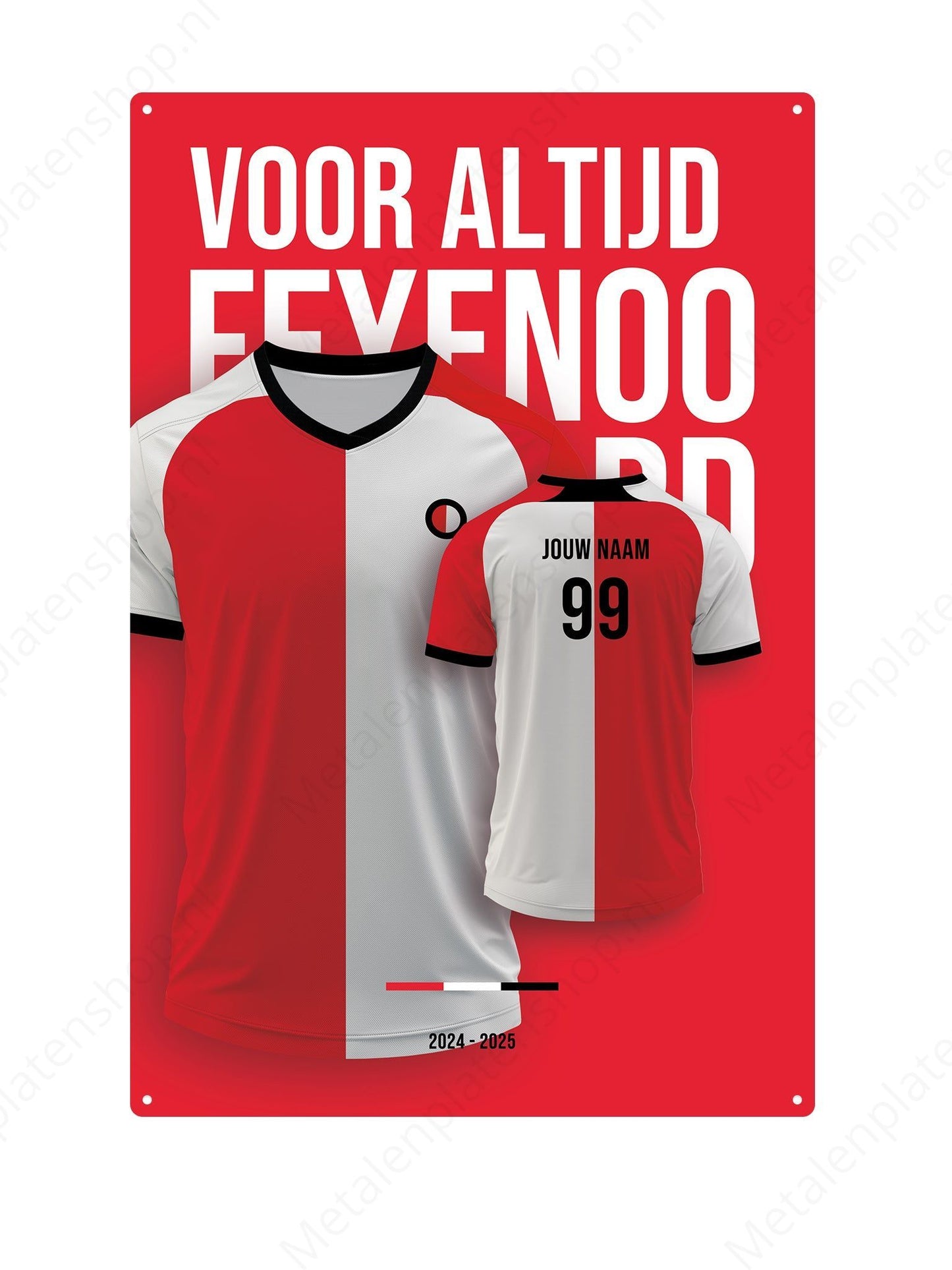 Football kit Feyenoord board with own name and back number - 2024/2025