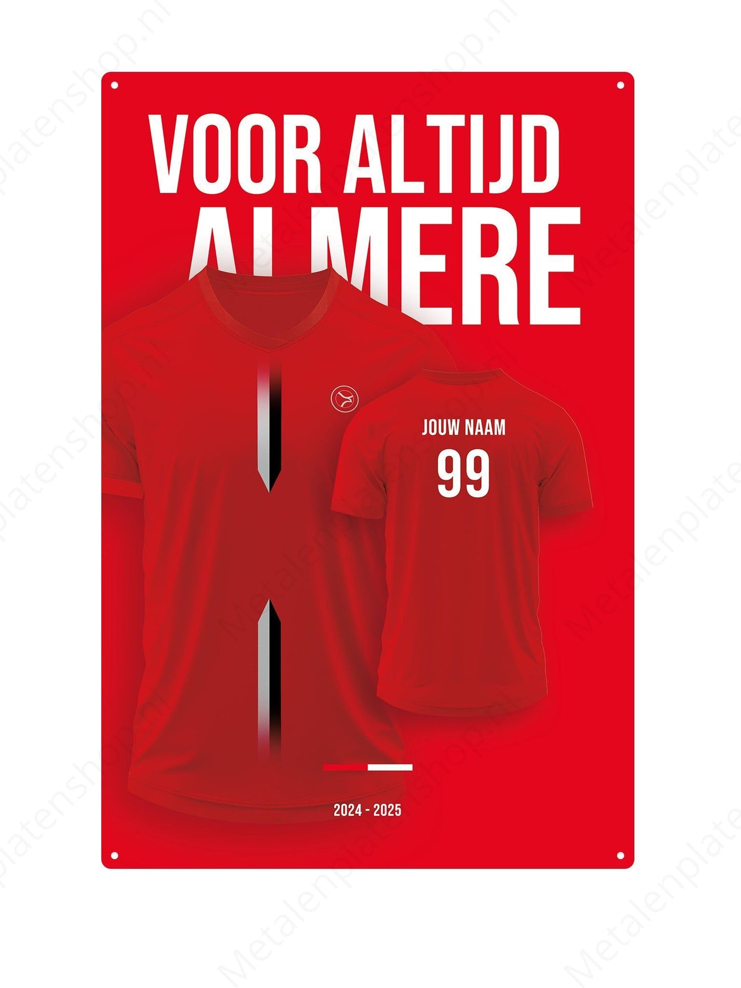 Football kit Bord Almere City with own name and back number - 2024/2025