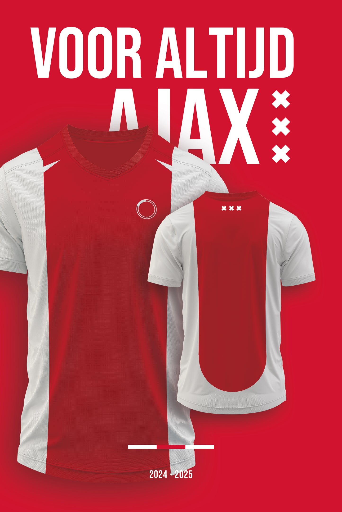 Football kit Board AJAX with own name and back number - 2024/2025