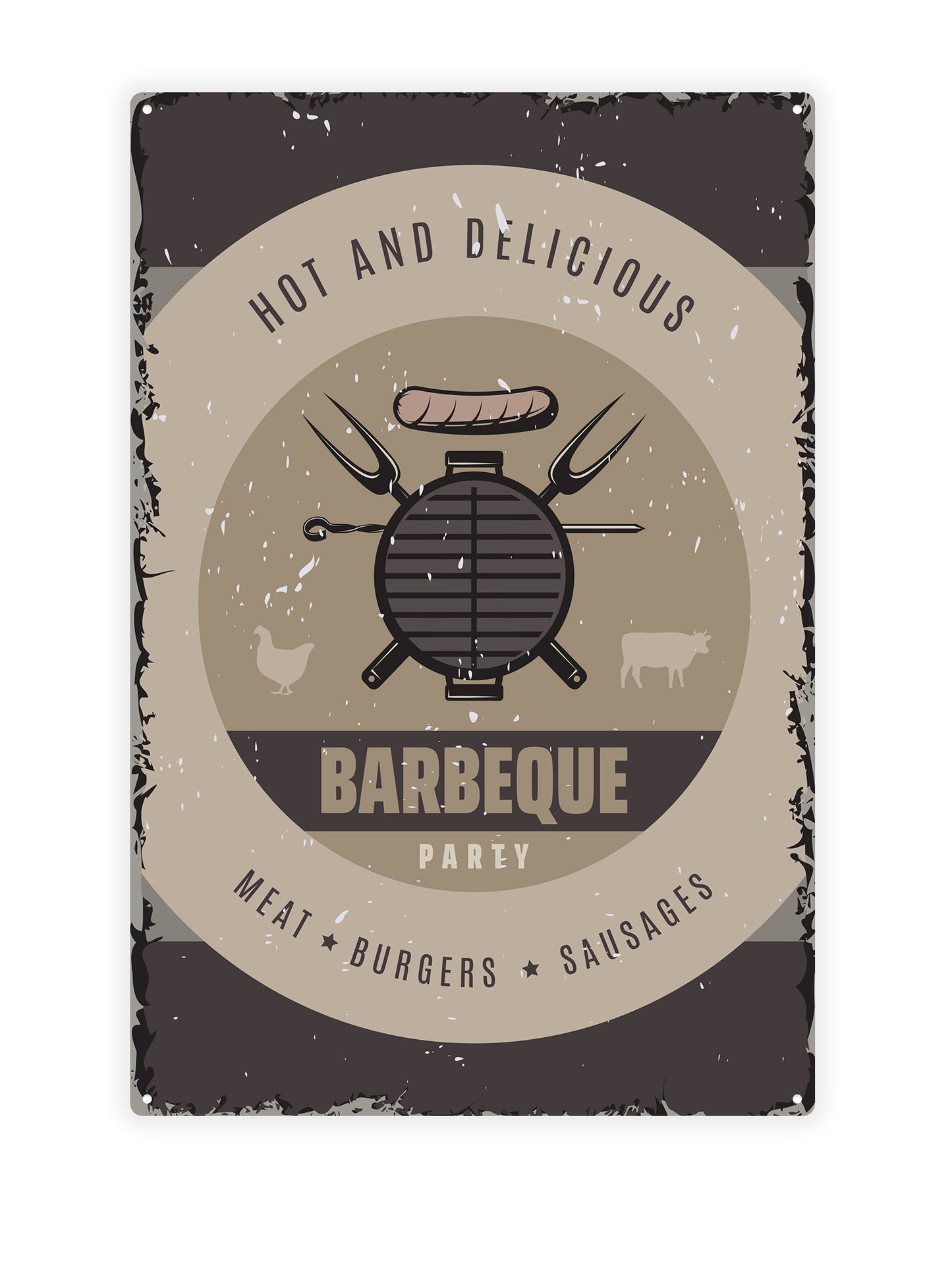BBQ meat burgers sausages