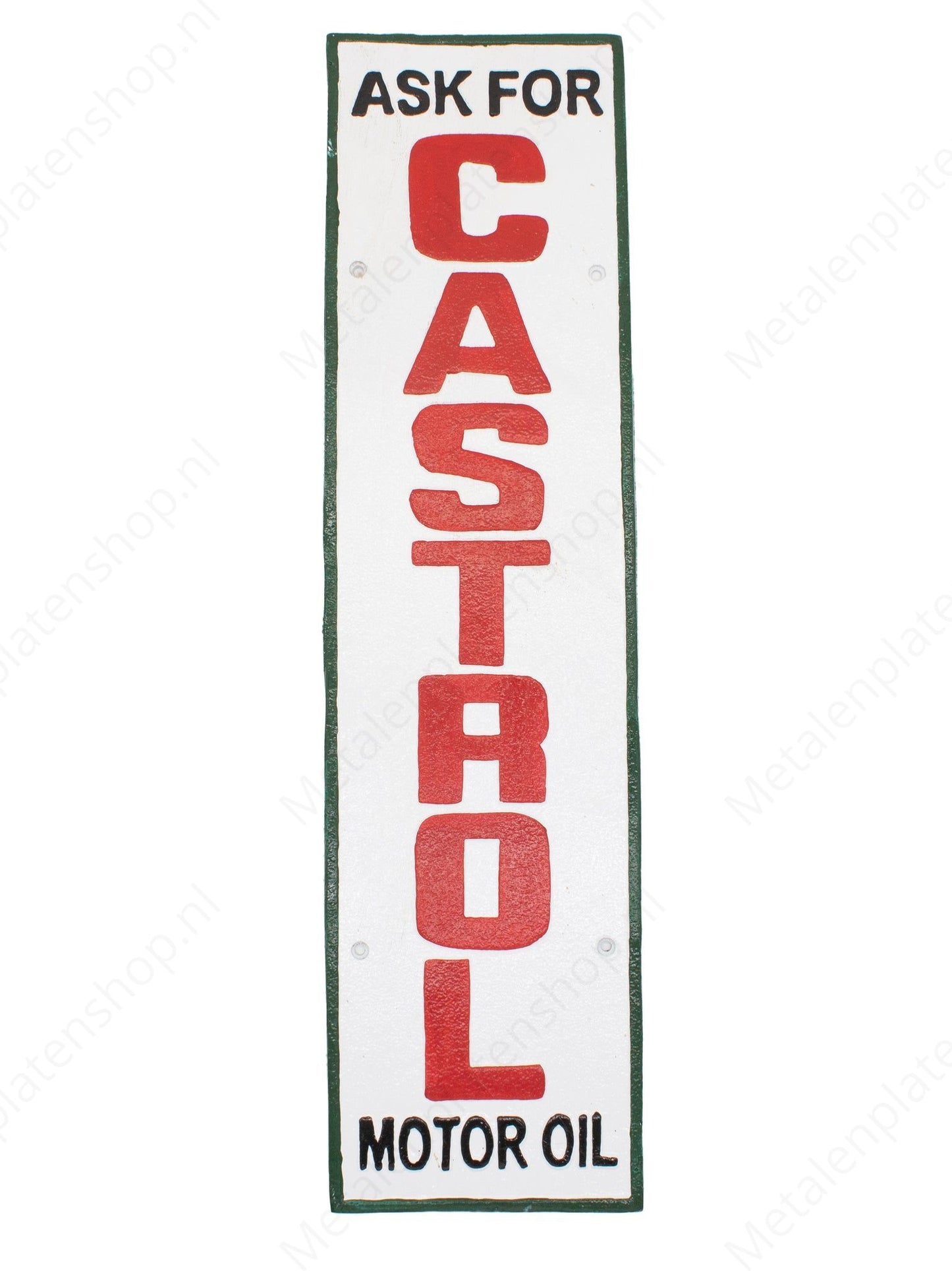 Ask for Castrol motoroil - Aluminum sign - 60x15cm
