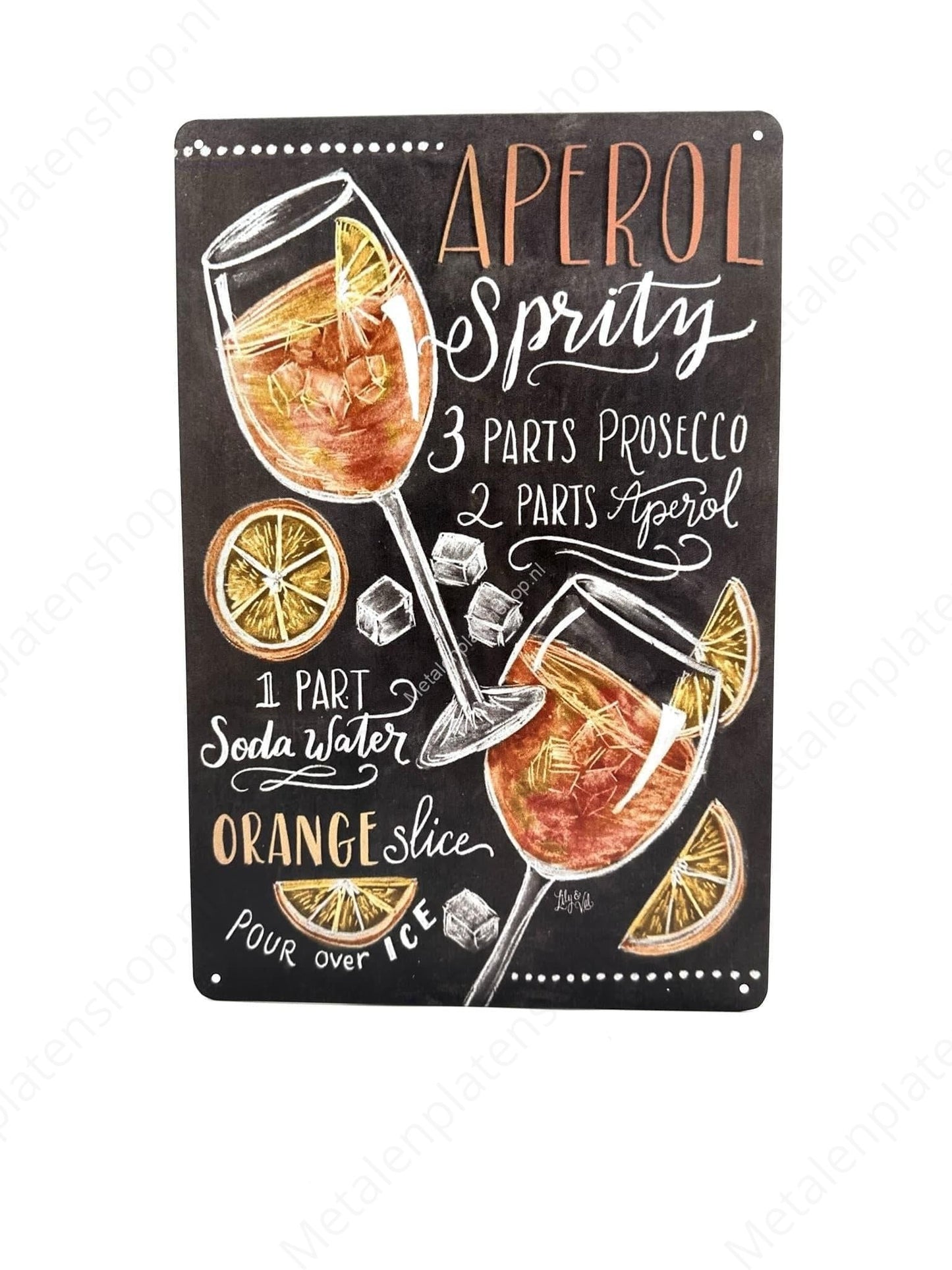 Aperol Spritz Cocktail - Chalkboard