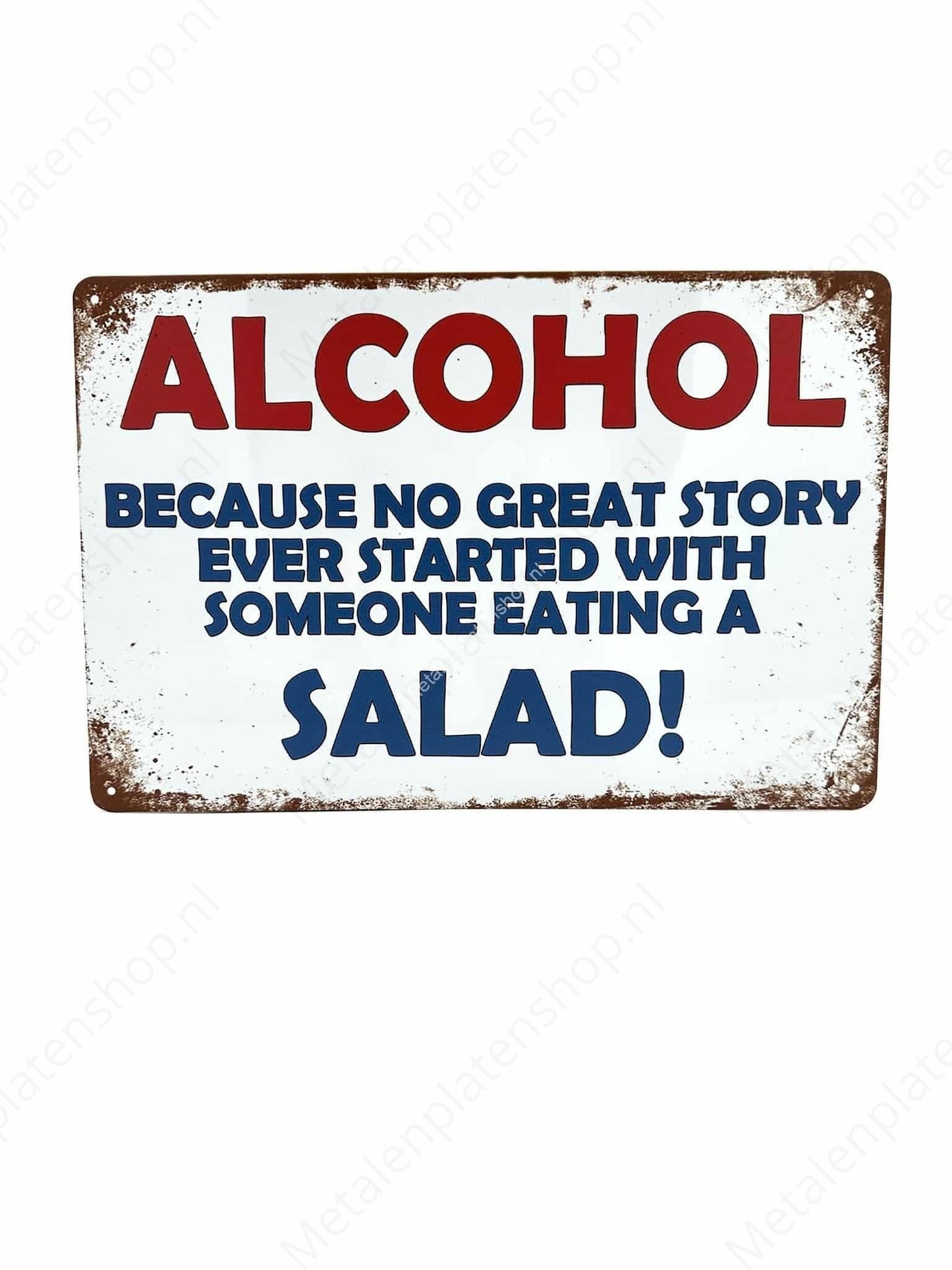 Alcohol Salad! - Metalen Wandbord