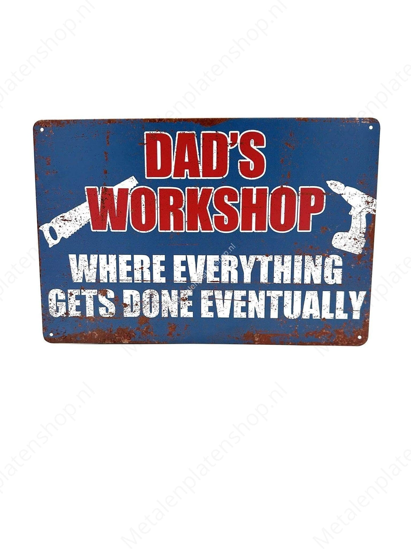 Dad's Workshop - Metalen Wandbord