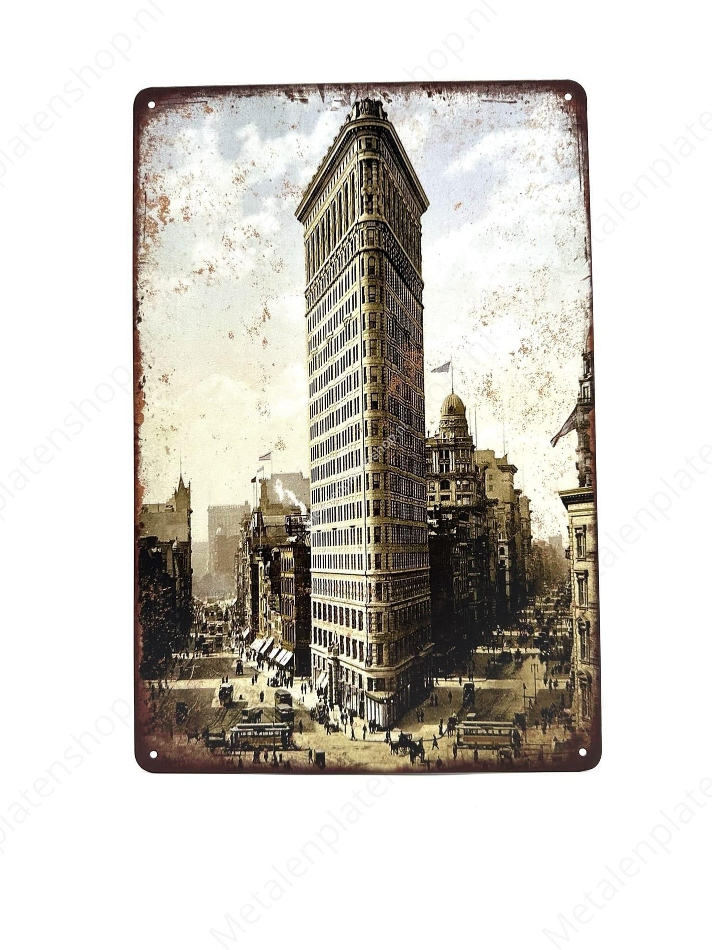 NYC Triangle Building - Metal Wall Sign