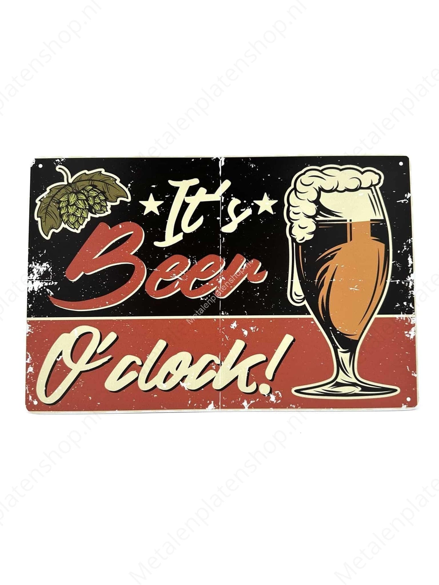 It's Beer O'Clock - Metal Wall Sign