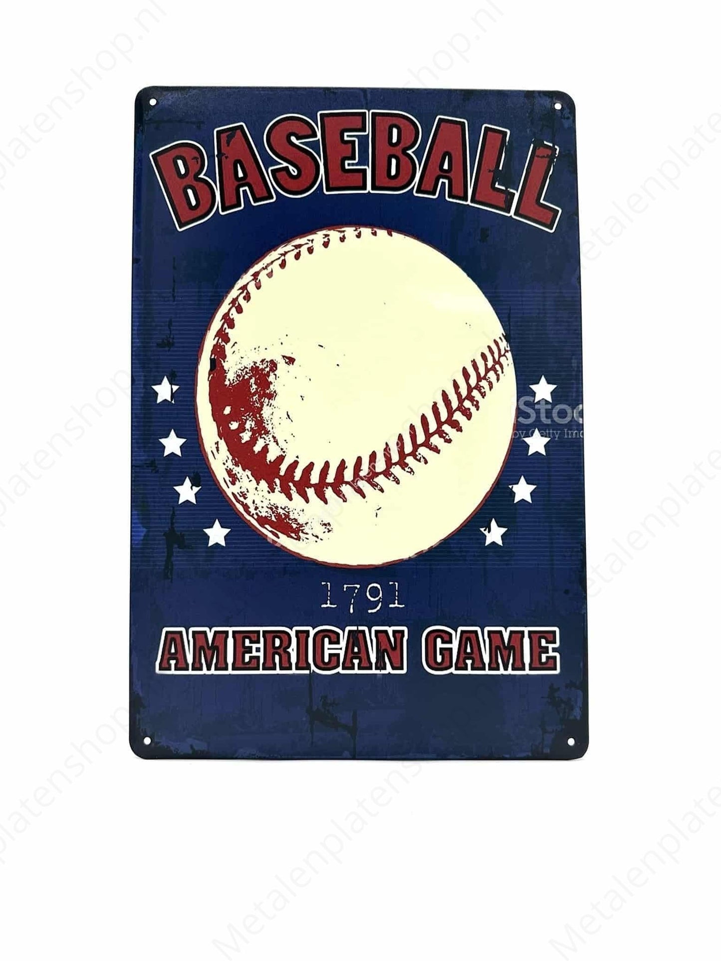 Baseball American Game - Metal Wall Sign