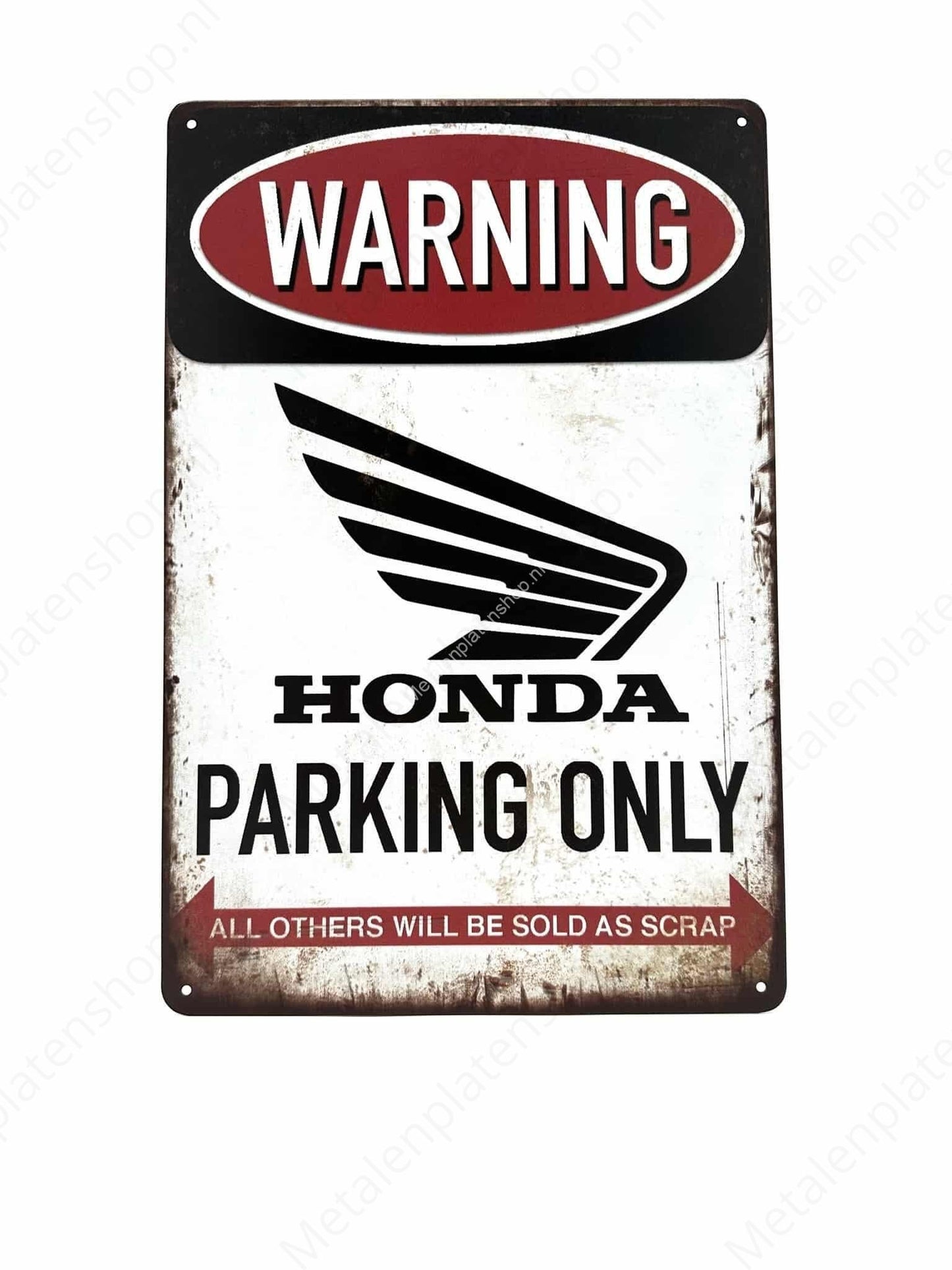 Honda Parking Only - Parking Metal Wall Sign