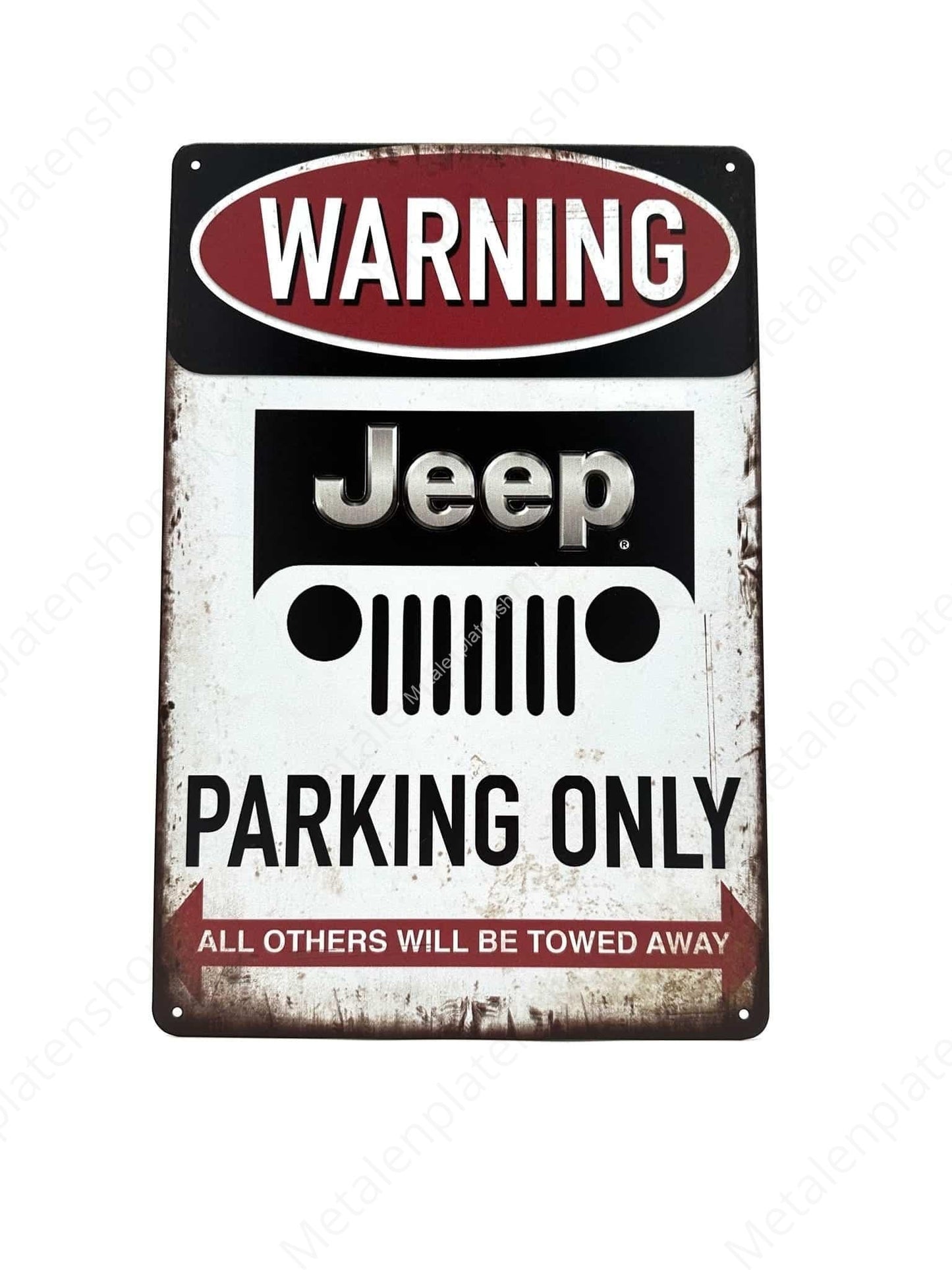 Jeep Parking Only - Metal Wall Sign