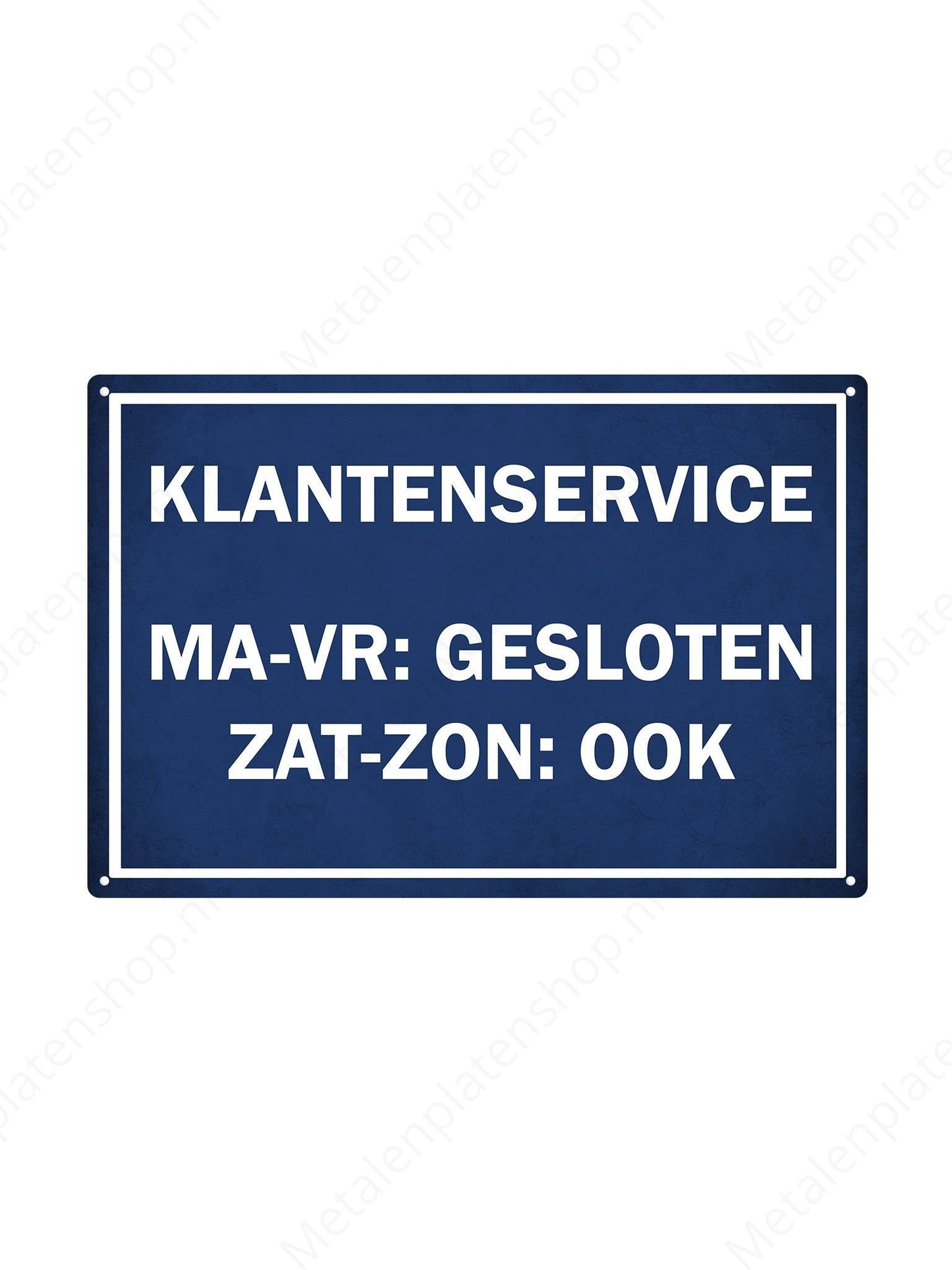Customer Service - Closed Mon-Fri - Saturday & Sunday also