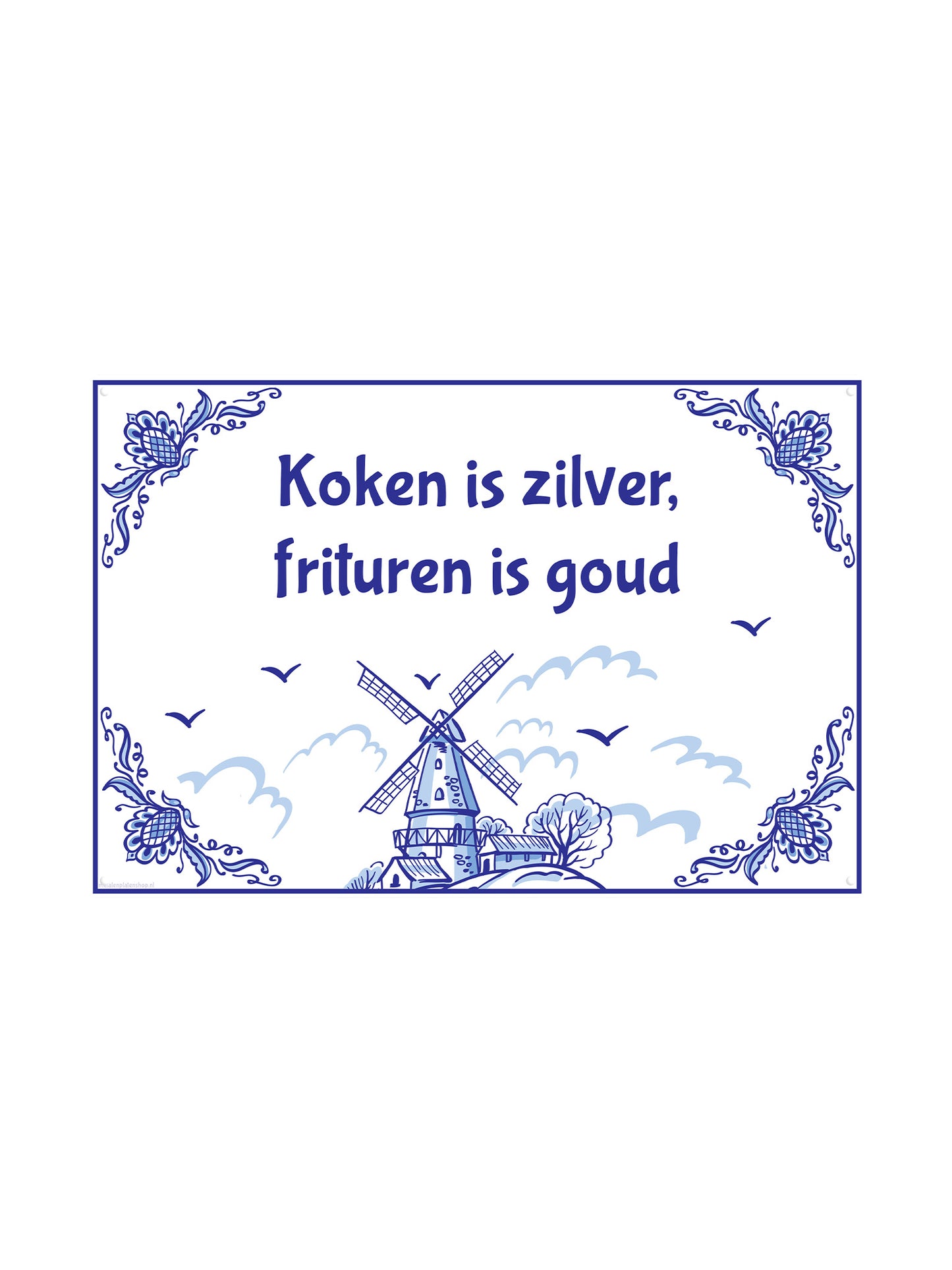 Delft Blue Cooking is Silver, Frying is Gold