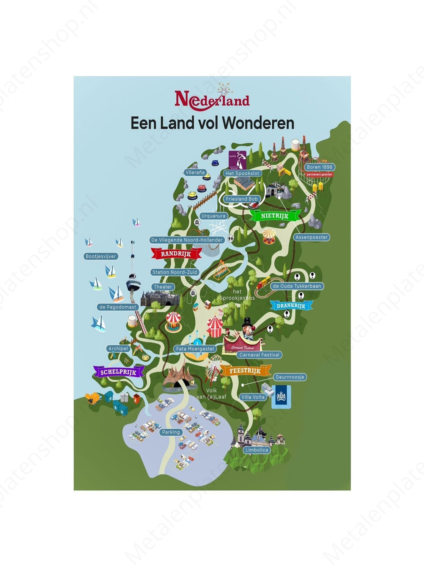 Wat als dit Nederland was? - Metalen Wandbord