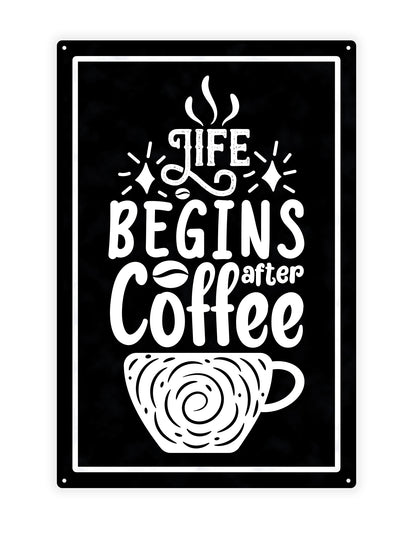 Life begins after coffee - Cafe bord