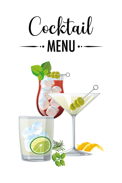 Cocktail menu - Cafe bord