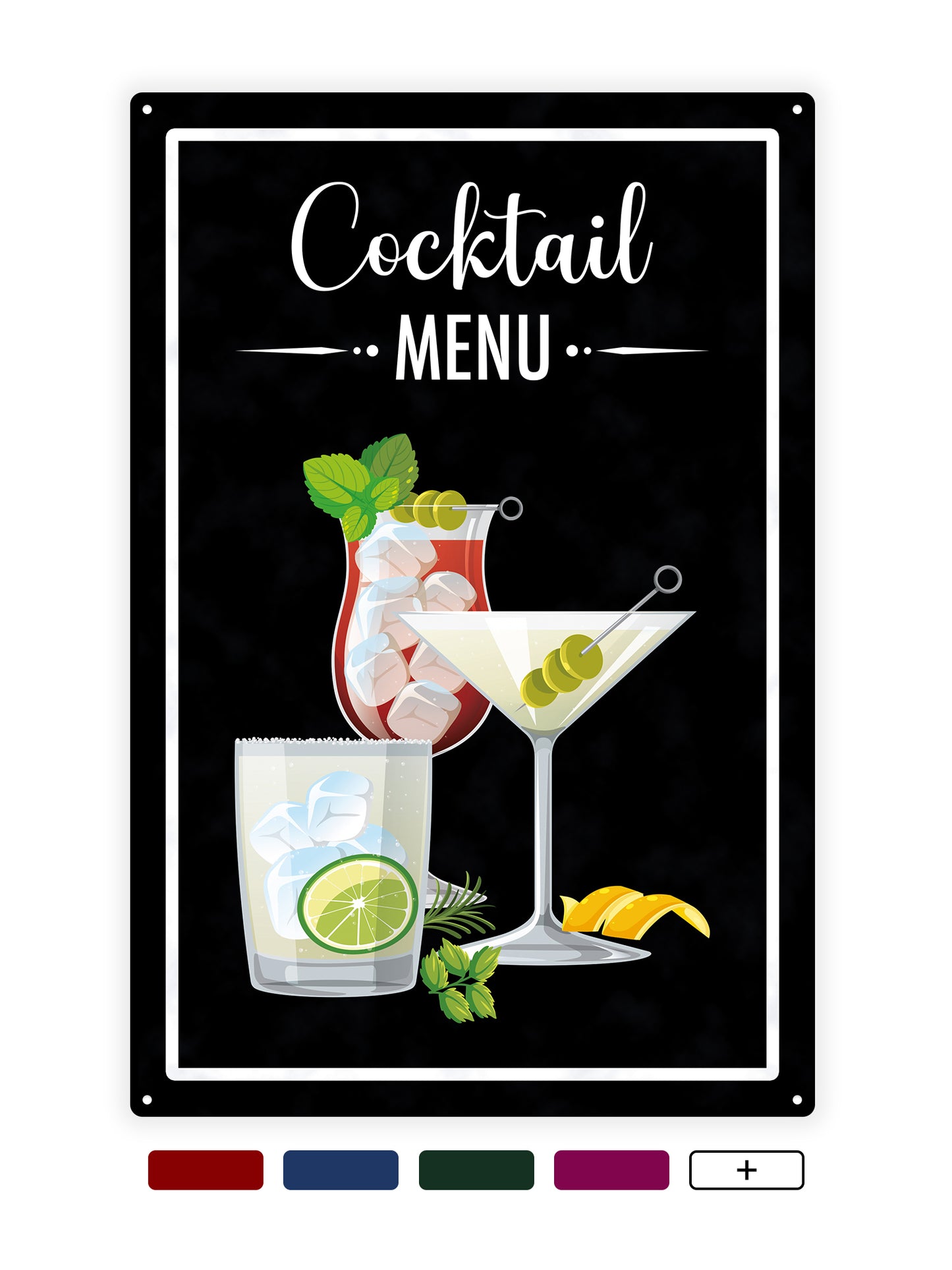 Cocktail menu - Cafe board