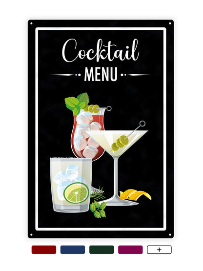 Cocktail menu - Cafe board