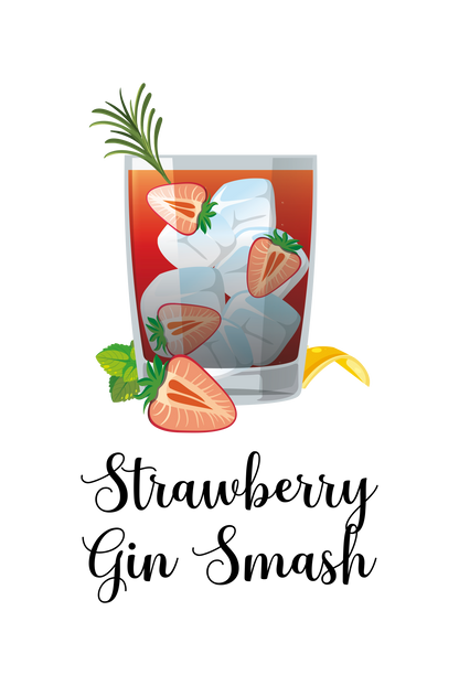 Strawberry gin smash - Cafe bord
