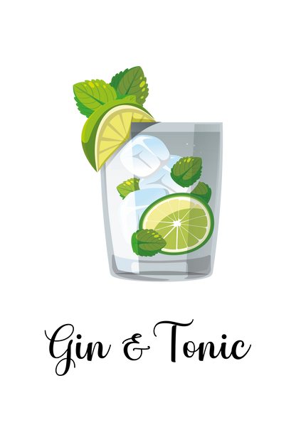 Gin and Tonic - Cafe bord