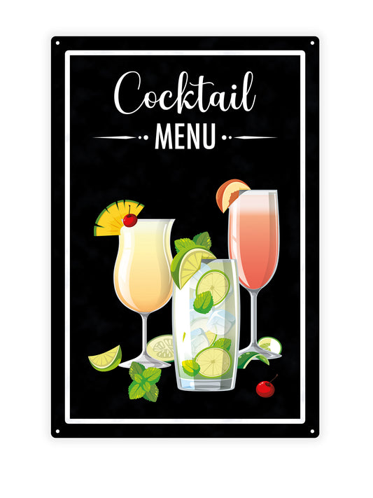 Cocktail menu twee - Cafe bord