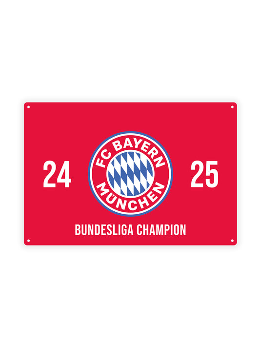 24/25 FC Bayern München - Metall-Wandschild