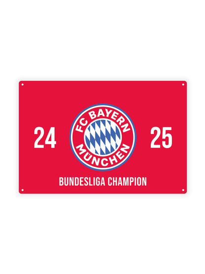 24/25 FC Bayern München - Metall-Wandschild