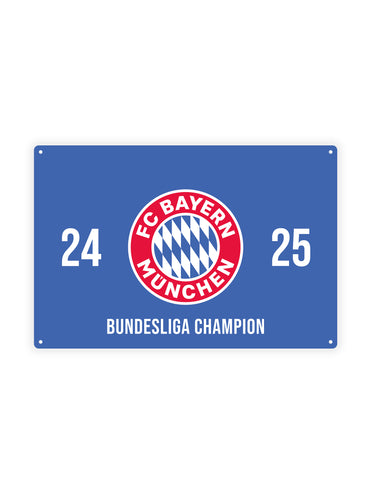 24/25 FC Bayern München - Metall-Wandschild