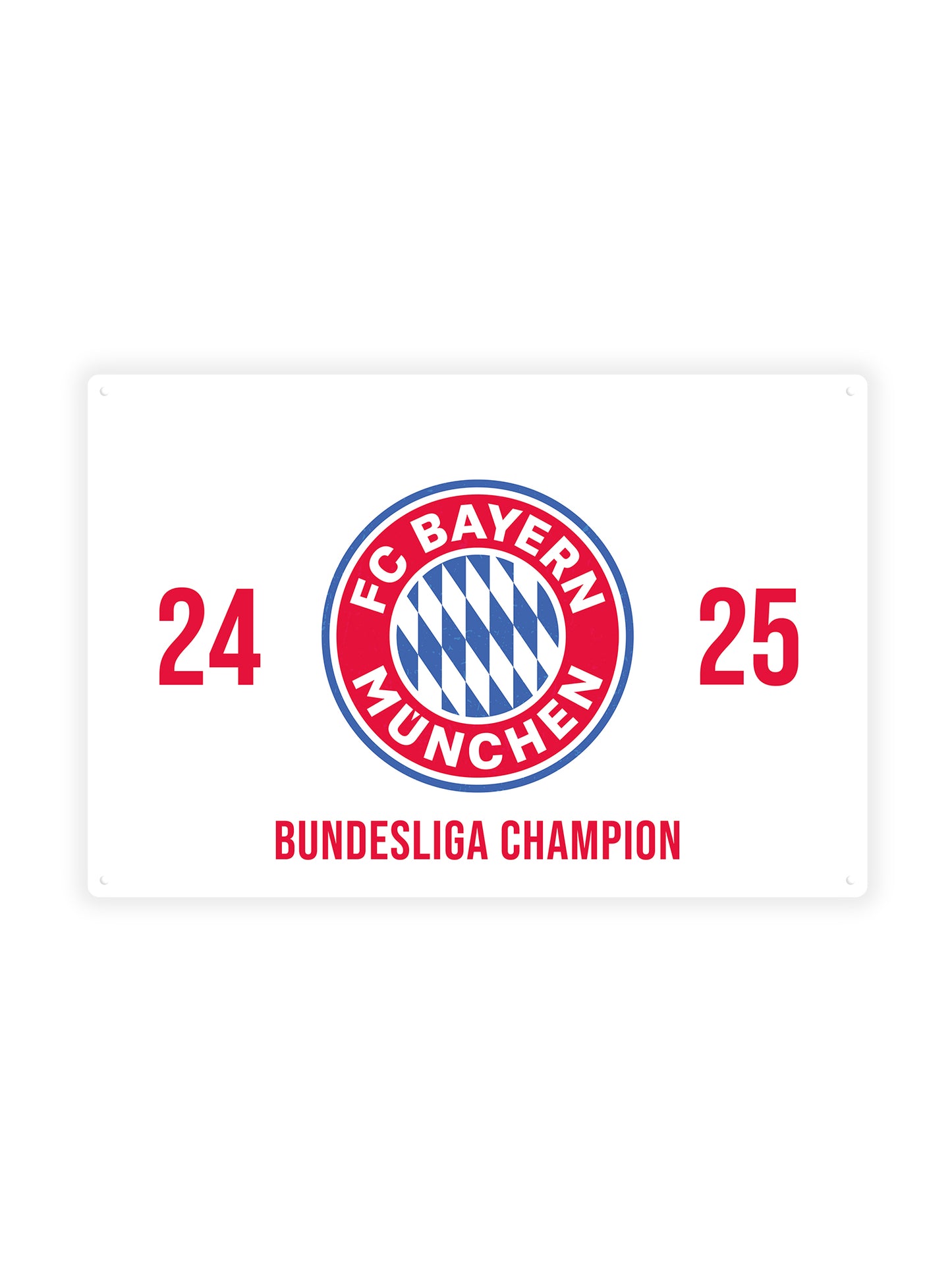 24/25 FC Bayern München - Metall-Wandschild