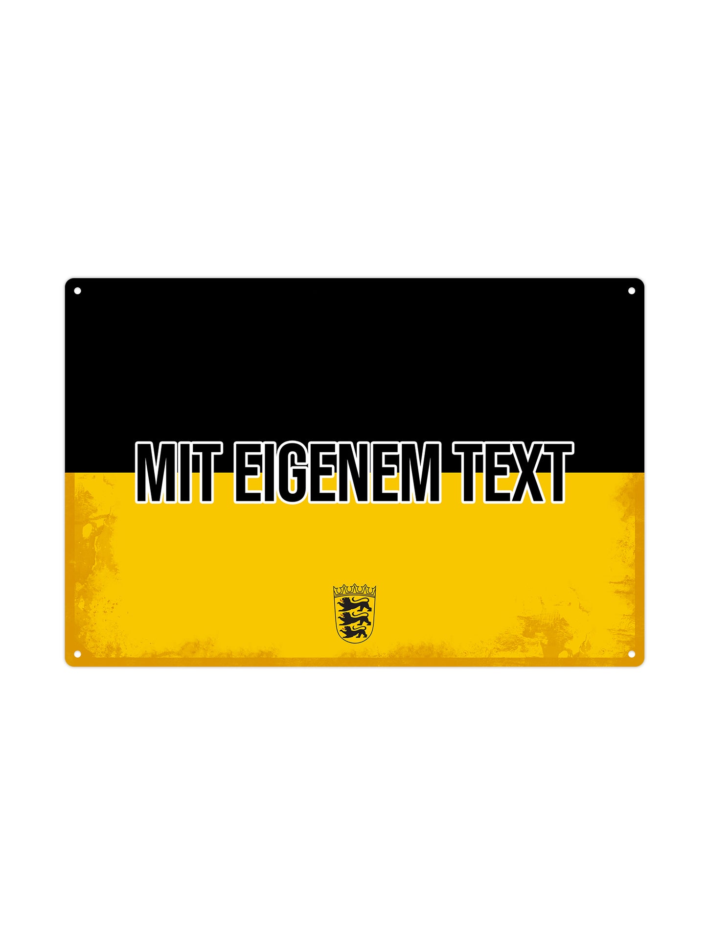 Baden-Württemberg - Mit eigenem Text - Metal Wall Sign