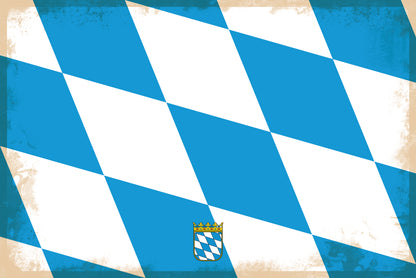 Bayern - Mit eigenem Text - Metal Wall Sign 