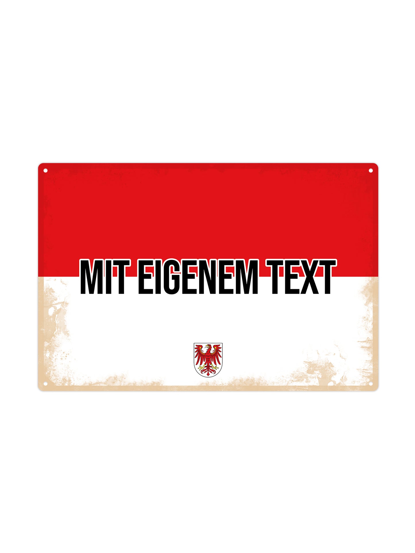 Brandenburg - Mit eigenem Text - Metal Wall Sign