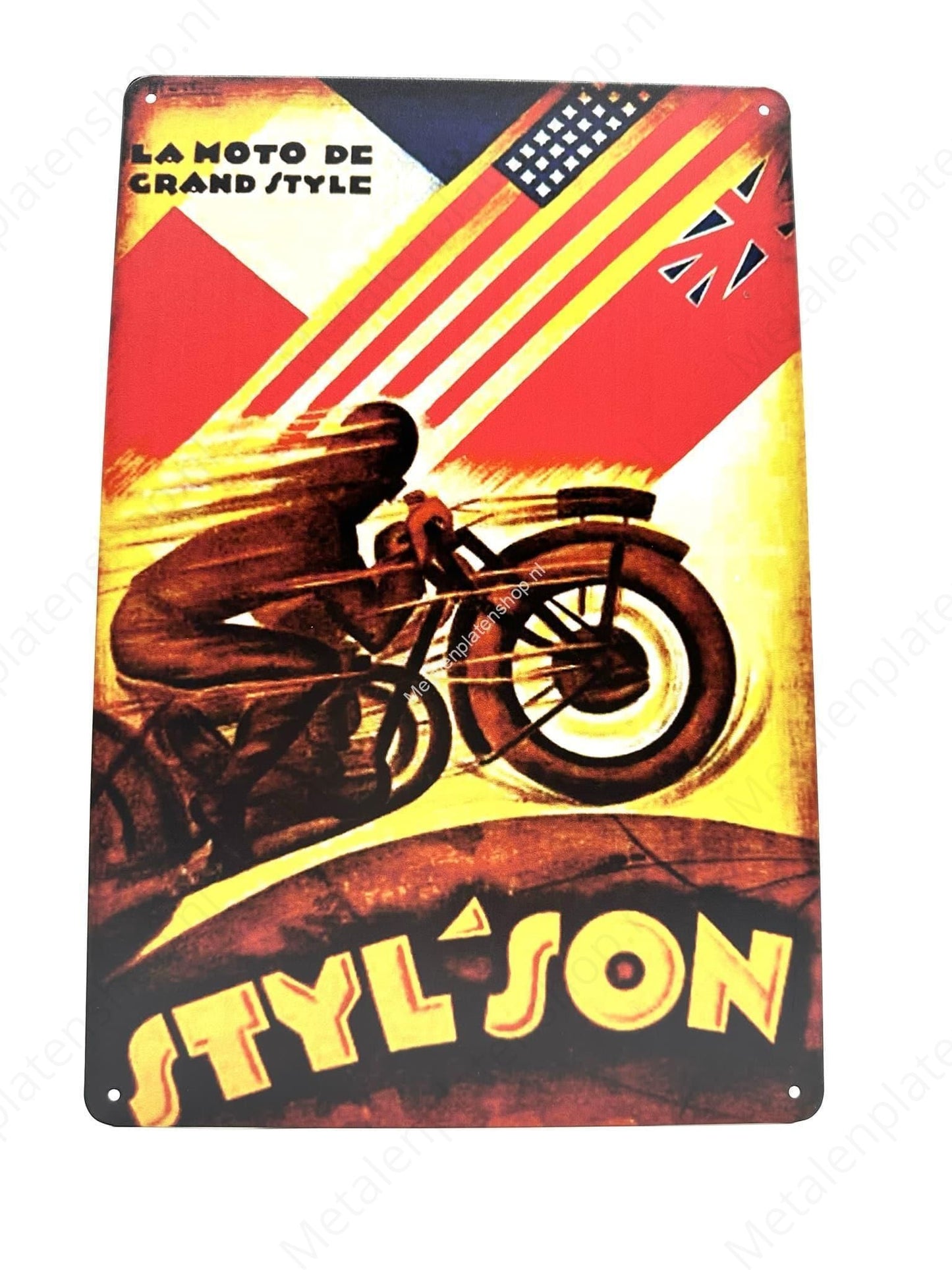 La Moto Grand Style - Styl'son - Metalen Wandbord