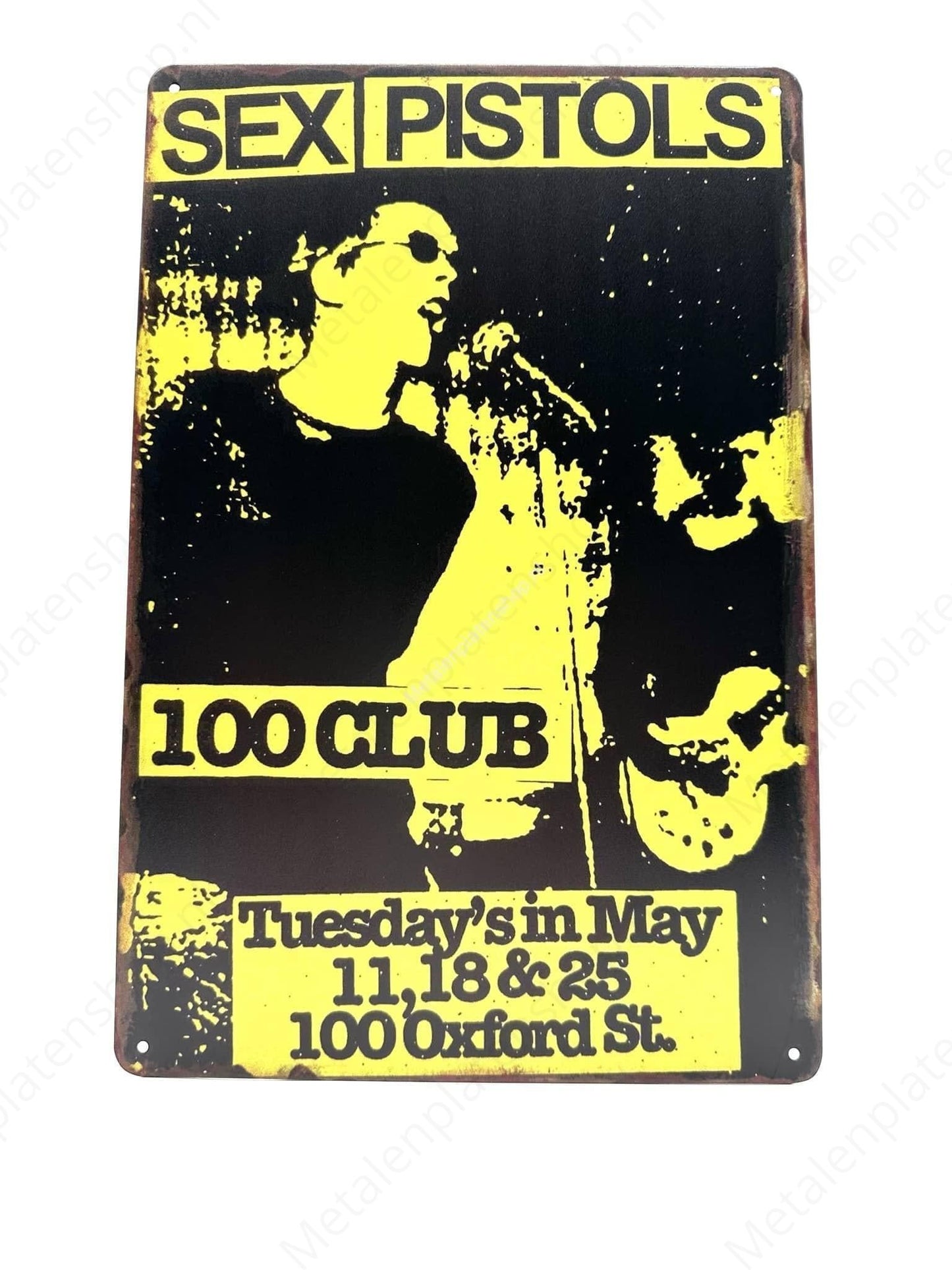 Sex Pistols – 100 Club – Metallwandschild