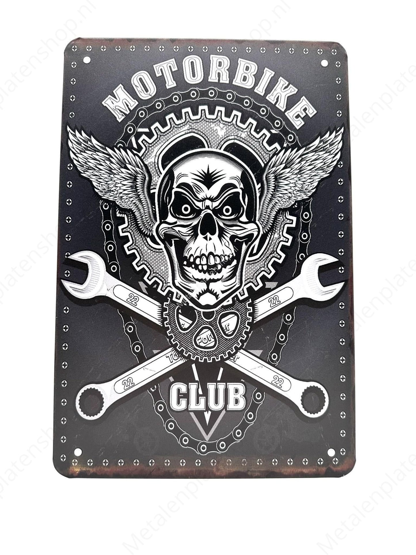 Motorbike Club - Motoren - Metalen Wandbord