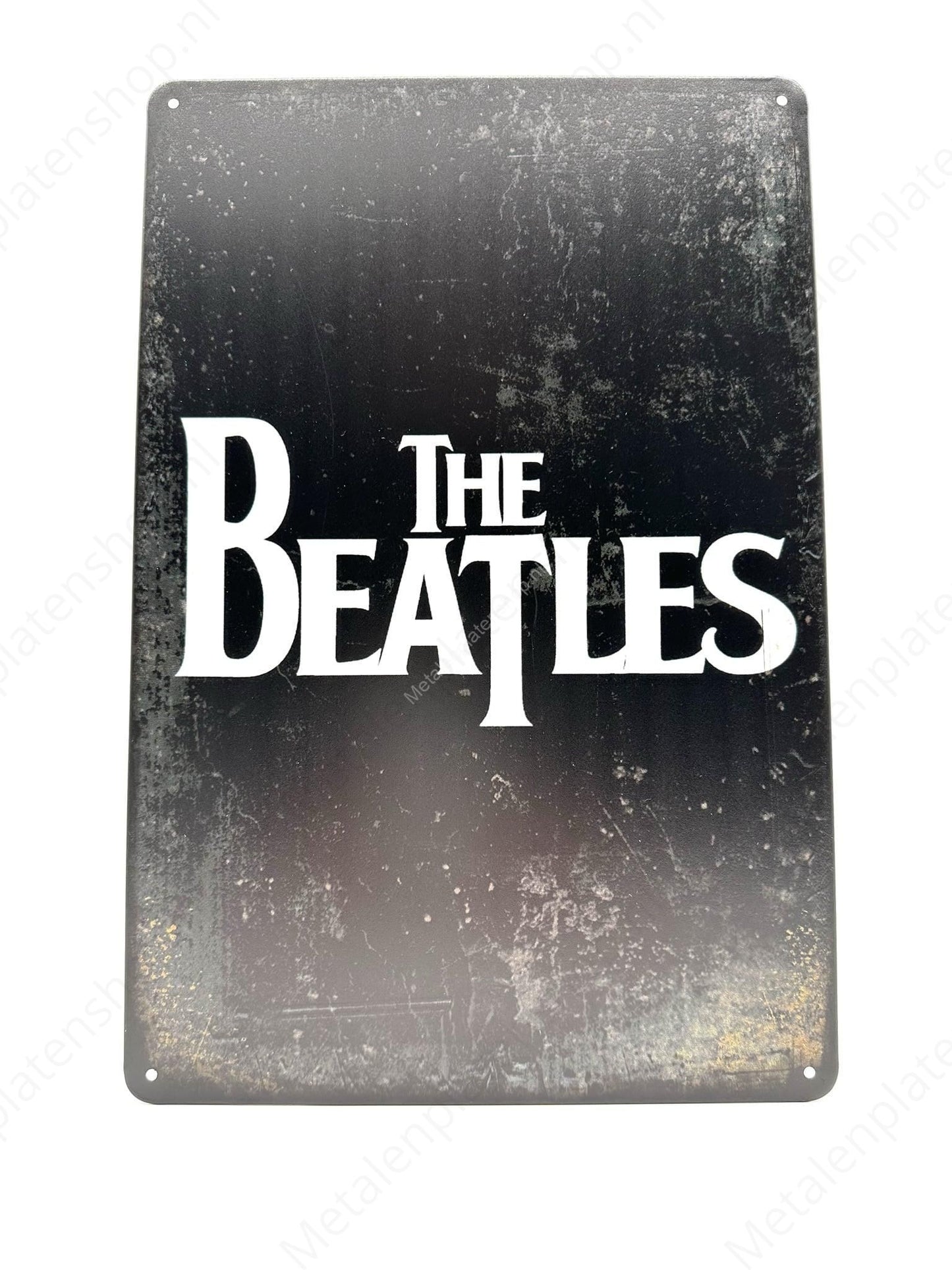 The Beatles – Schwarz – Metall-Wandschild
