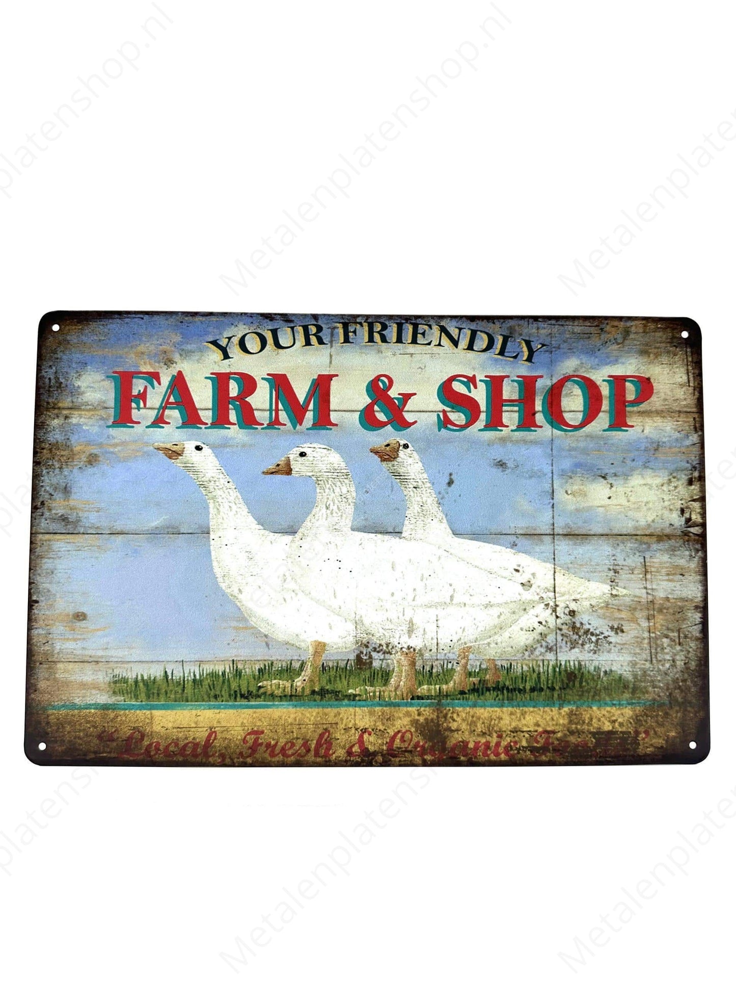 Your friendly Farm &amp; Shop - Metalen Wandbord