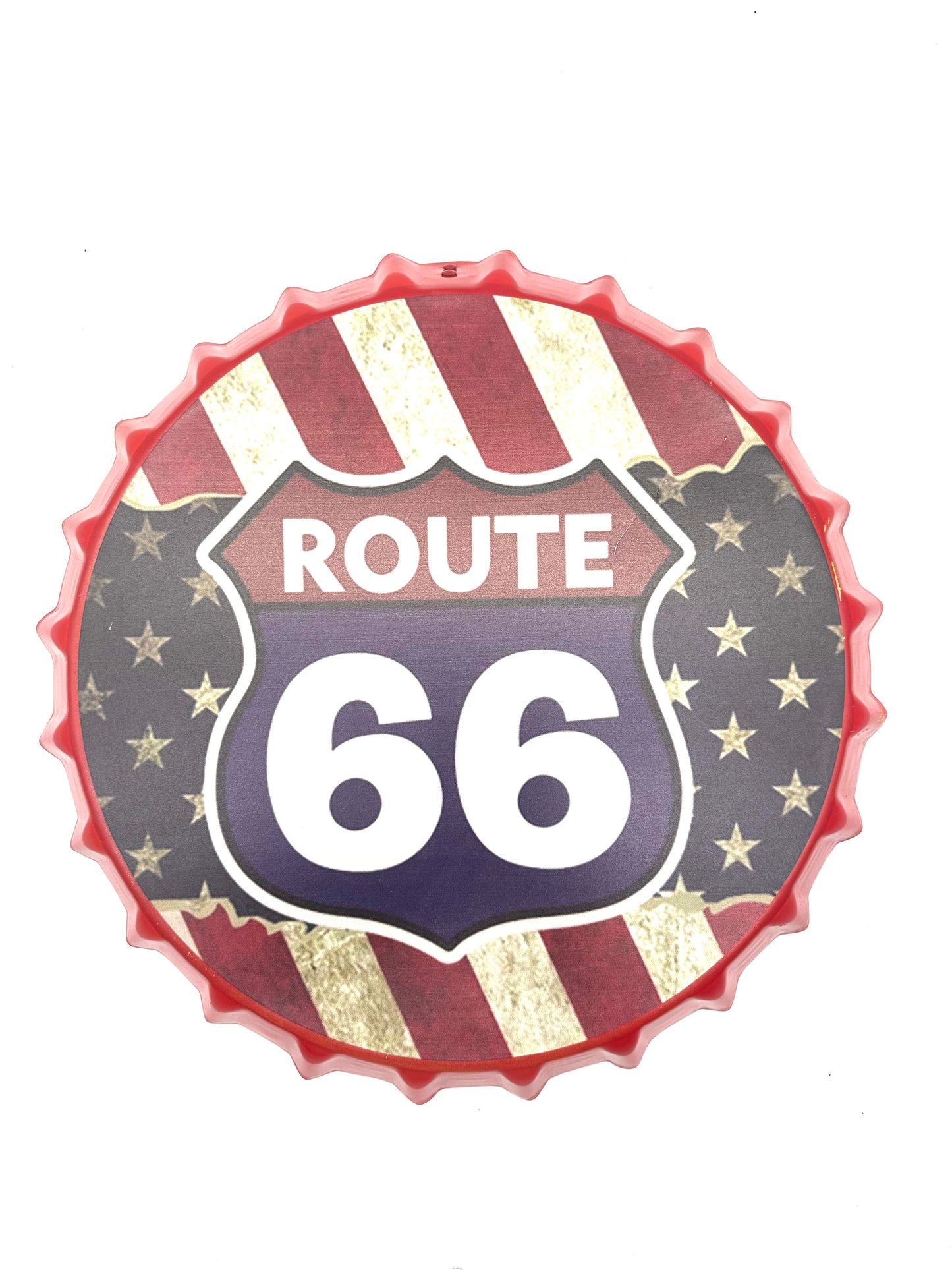 Drankdop - Route 66 USA - 30x30cm Rond