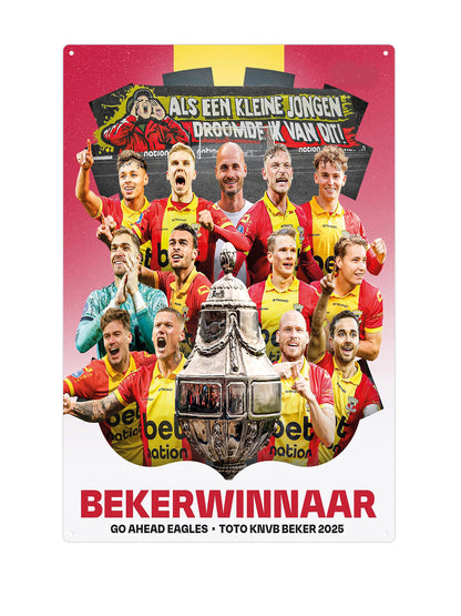 Go Ahead Eagles - Winner KNVB Cup 2025 - Metal Wall Sign