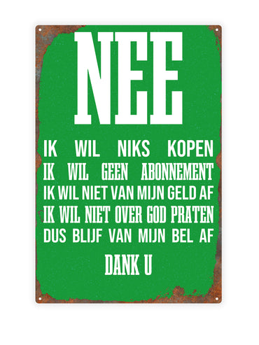 Nee ik wil niks kopen geen abonnement of over god praten