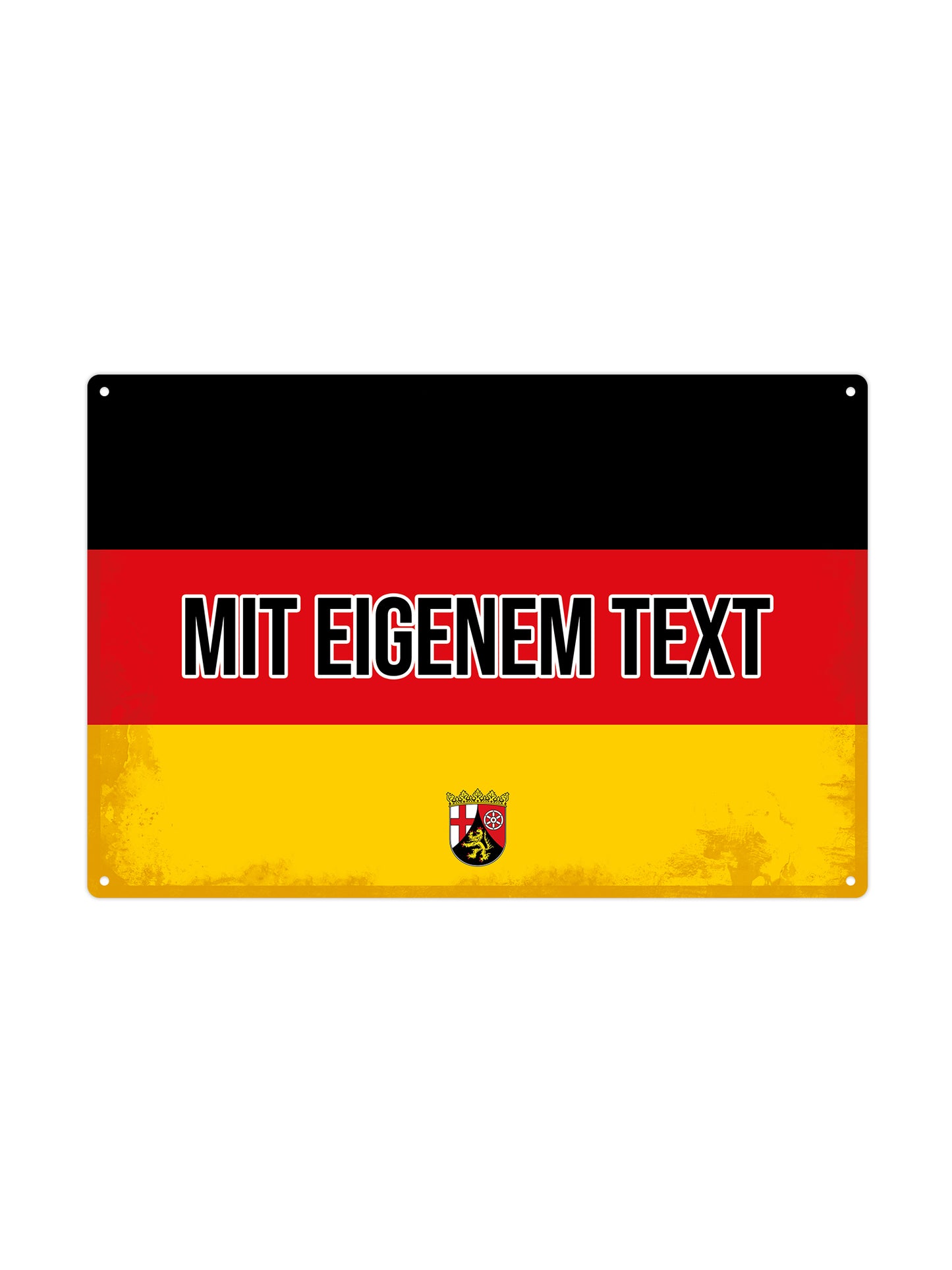 Rheinland-Pfalz - Mit eigenem Text - Metallwandschild