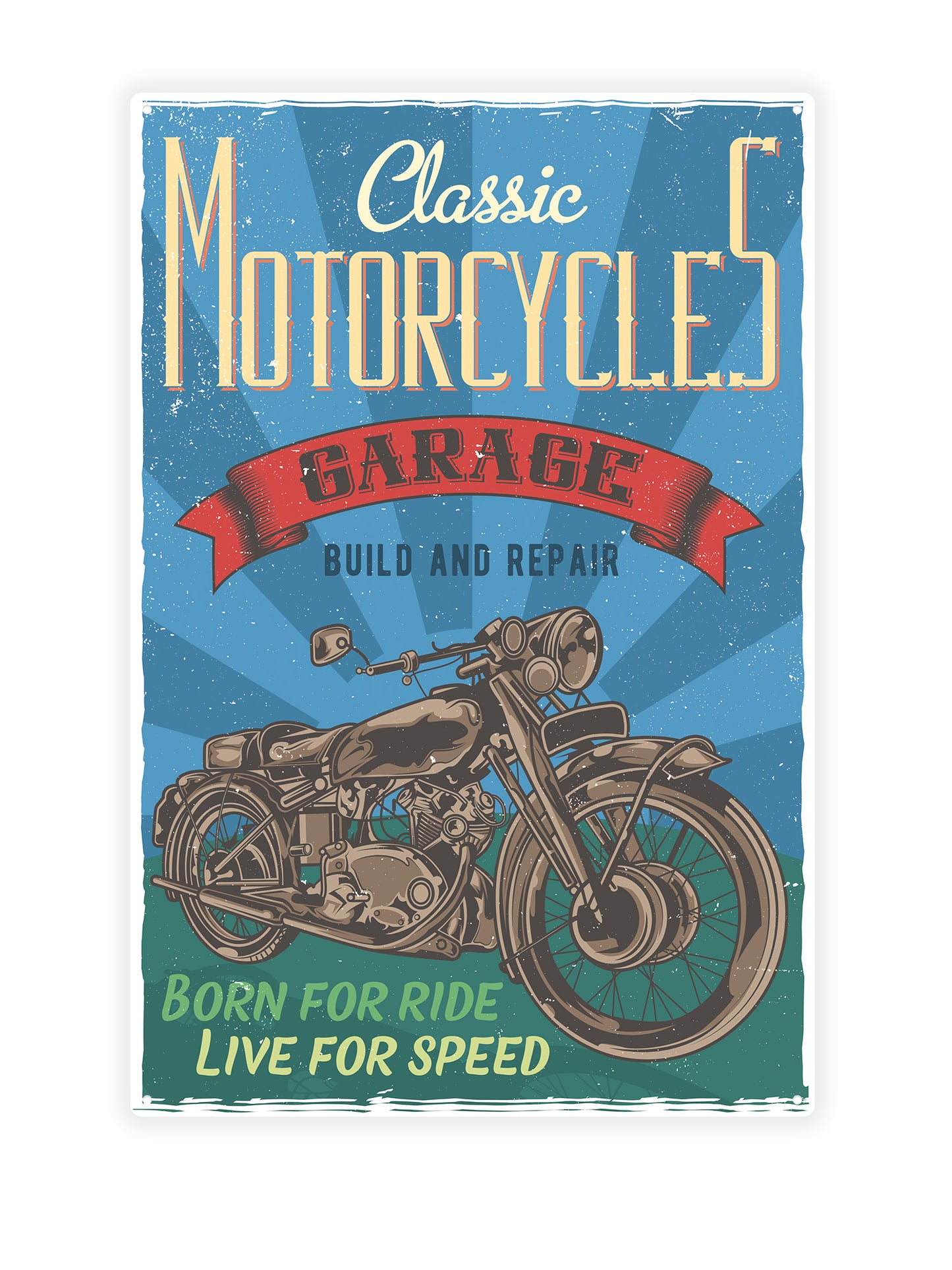 Classic motorcycles garage