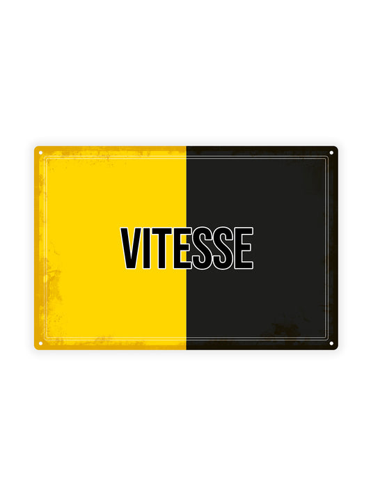 Vitesse met eigen tekst - Metalen Wandbord